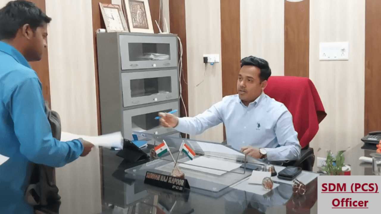 SDM on duty in his office