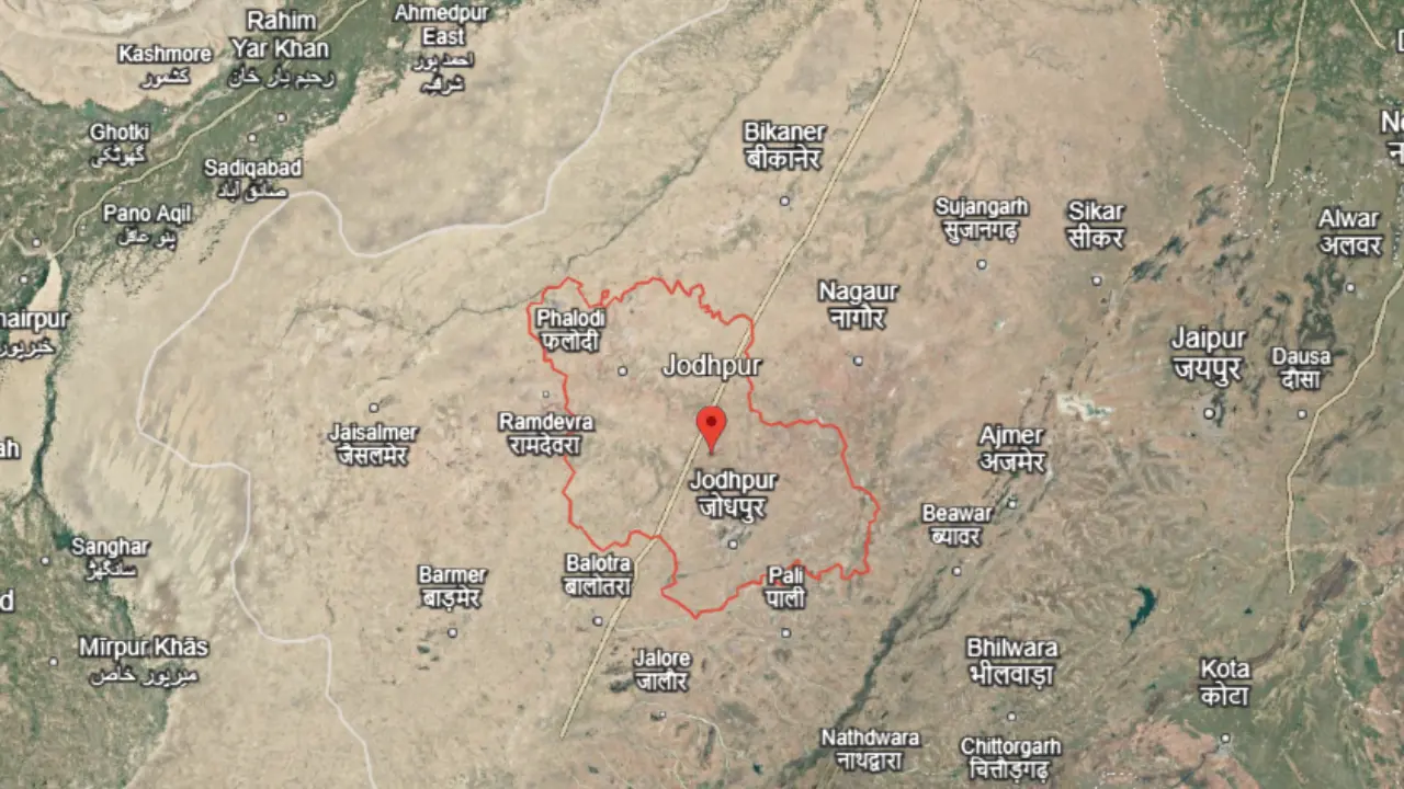 Where is Jodhpur, Jodhpur area in sq km, Jodhpur population 2025