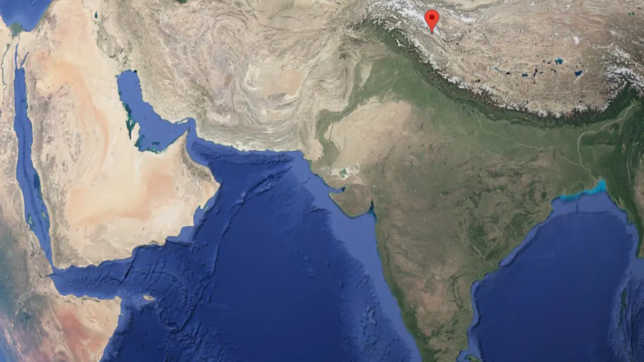 Ladakh at red point in map, What is Ladakh