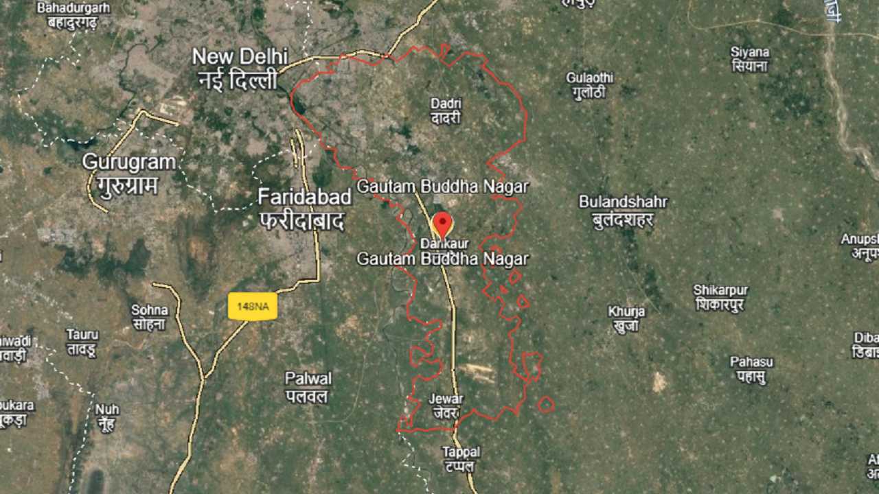 Where is Gautam Buddha Nagar district, Gautam Buddha Nagar area in sq km